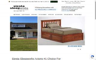 Siesta Sleepworks of Westford website