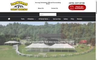 Twin Bros Party Rentals of Chelmsford website