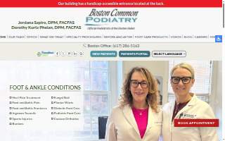 Boston Common Podiatry website