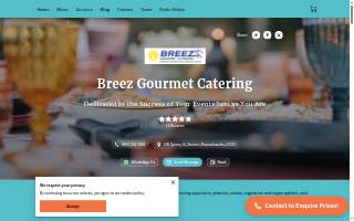 Breez Gourmet Catering LLC website