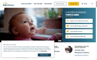 Bright Horizons at One International Place + Back-Up Care website