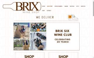 BRIX Wine Shop website