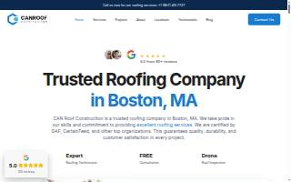 CAN Roof Construction website