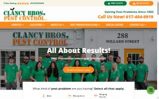 Clancy Brothers Pest Control of Boston website