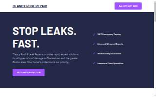 Clancy Roof & Leak Repairs website