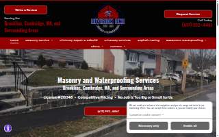 Division One Masonry & Waterproofing website
