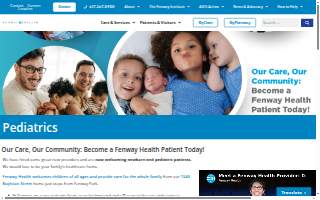 Fenway Health Pediatrics website