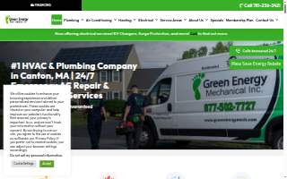 Green Energy AC Heating & Plumbing Repair website