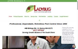 Ladybug Pest Control Services website