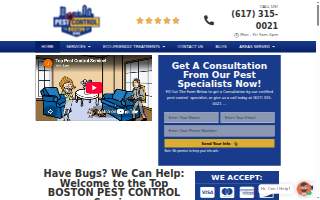 Pest Control Boston King website