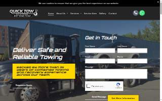 Quick Towing Boston website