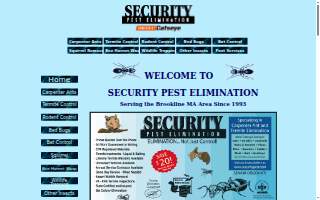 Security Pest Control website