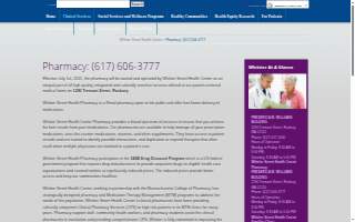 Whittier Street Health Center Pharmacy website