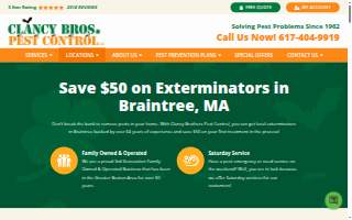 Clancy Brothers Pest Control of Braintree website