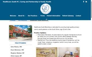 Healthcare South Braintree website