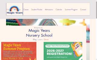 Magic Years Nursery School website