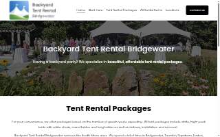 Backyard Tent Rental (Bridgewater) website