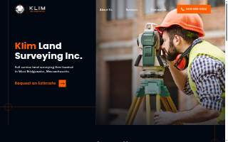 Klim Land Surveying, Inc of Bridgewater website