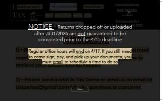 Liston Tax Services (Previously Liston Financial) website