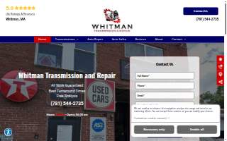 Whitman Transmission and Repair of Bridgewater website