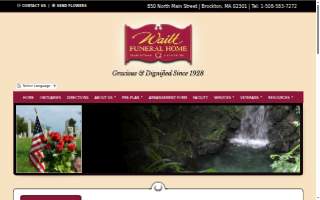 Waitt Funeral Home website