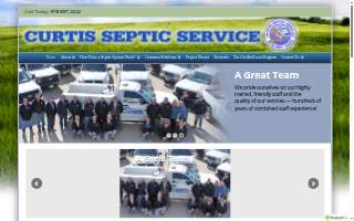 Curtis Septic Service of Brookline website