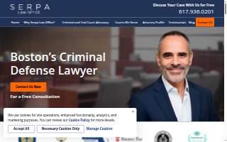 Serpa Law Office of Brookline website