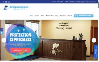 Burlington Veterinary Hospital website