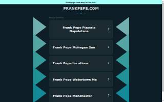 Frank Pepe Pizzeria Napoletana website