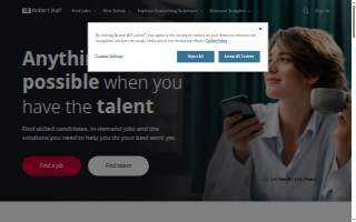 Robert Half Recruiters & Employment Agency of Burlington website