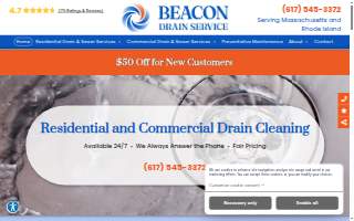 Beacon Drain Service website