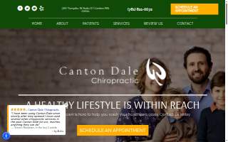 Canton Dale Chiropractic website