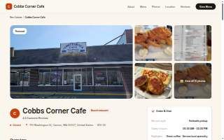 Cobbs Corner Cafe website