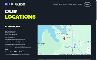 High Output Boston website