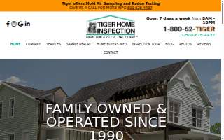 Tiger Home Inspection of Canton website