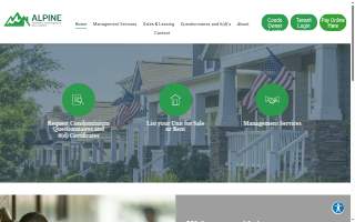 Alpine Property Management website