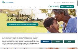 Benchmark Senior Living at Chelmsford Crossings website