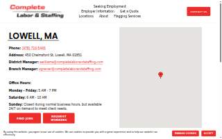 Complete Labor & Staffing of Chelmsford website