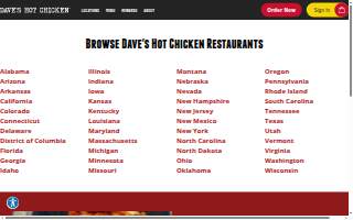 Dave's Hot Chicken of Chelmsford website