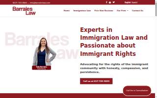 Barrales Law Massachusetts Immigration Attorneys website