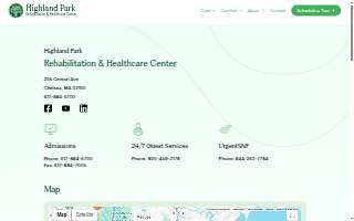 Highland Park Rehabilitation & Healthcare Center website