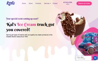 Kals Ice Cream Truck website
