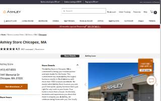 Ashley Store of Chicopee website