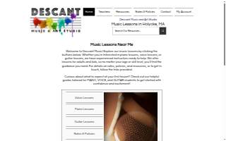Descant Music and Art Studio website