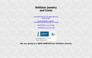 Hollister Jewelry and Coins website