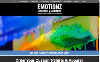 Emotionz Graphix & Apparel website