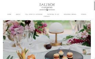 Catering by Saltbox website