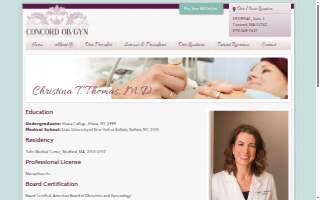 Christina Thomas, MD - Concord OB/GYN Associates website