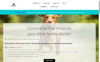 Concord Animal Hospital website