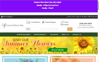 Concord Flower Shop website